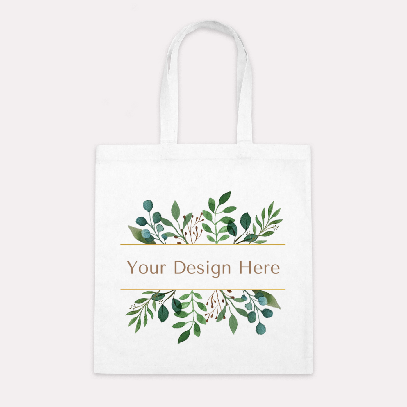 Simple White Cotton Canvas Tote Bag