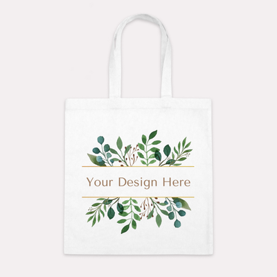 Simple White Cotton Canvas Tote Bag