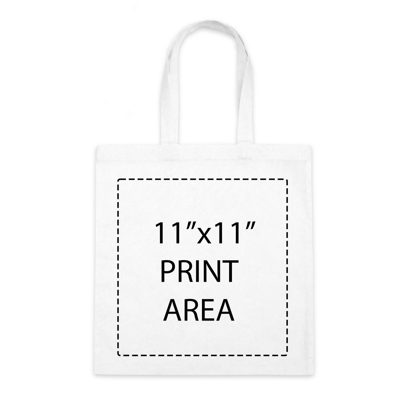 Simple White Cotton Canvas Tote Bag