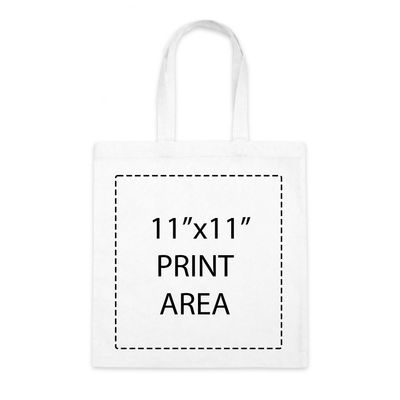 Simple White Cotton Canvas Tote Bag